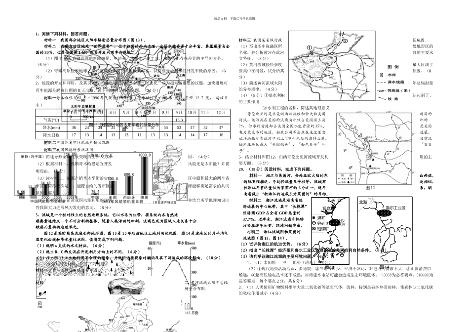 人教必修区域自然资源综合开发利用单元测试_第1页