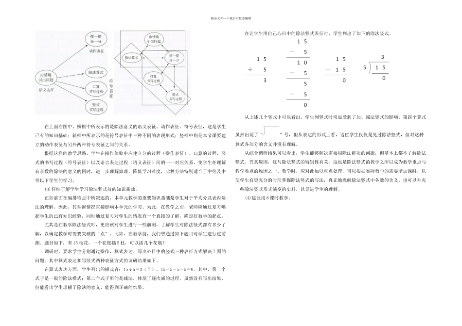 人教本数学二下有余数的除法单元教学分析_第3页