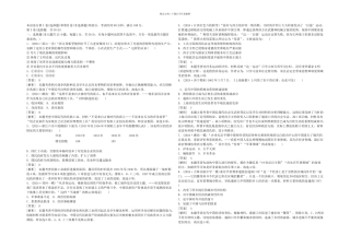 人教本高考历史一轮过关测试题