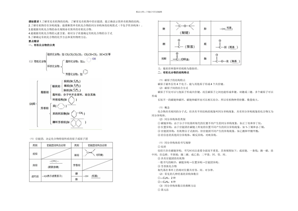 人教选修五有机化学知识总结_第1页