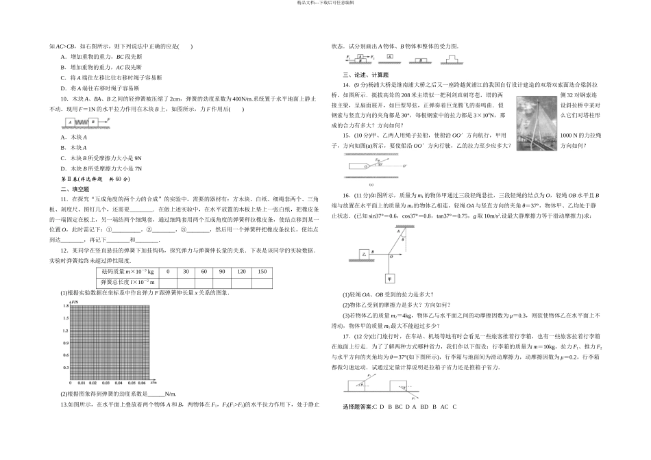 人教高一物理必修一相互作用_第2页