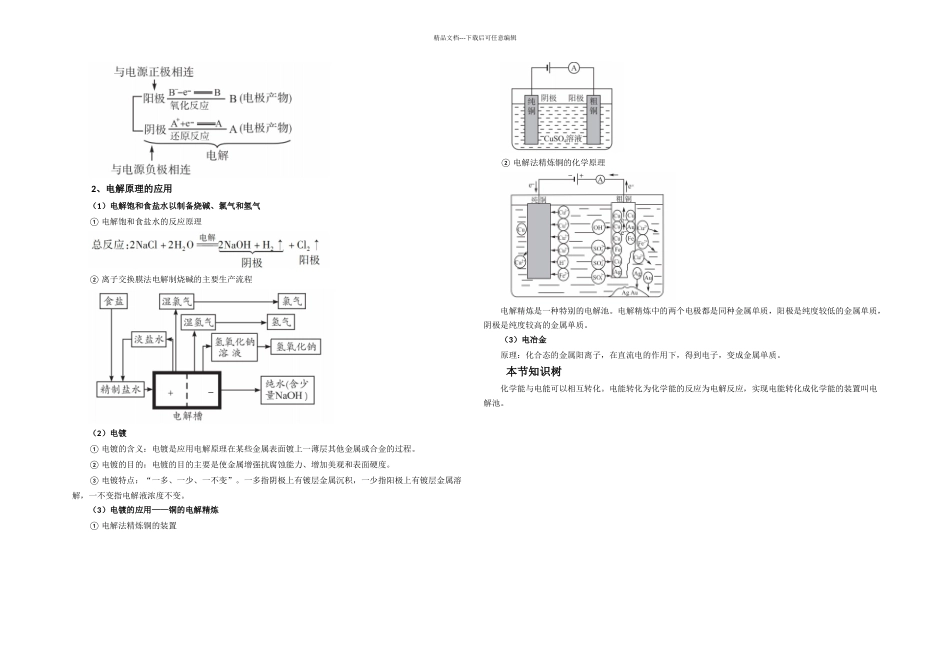 人教高中化学选修知识点总结电化学基础_第3页
