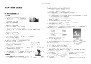 人教高中地理必修一同步测试无答案营造地表形态的力量