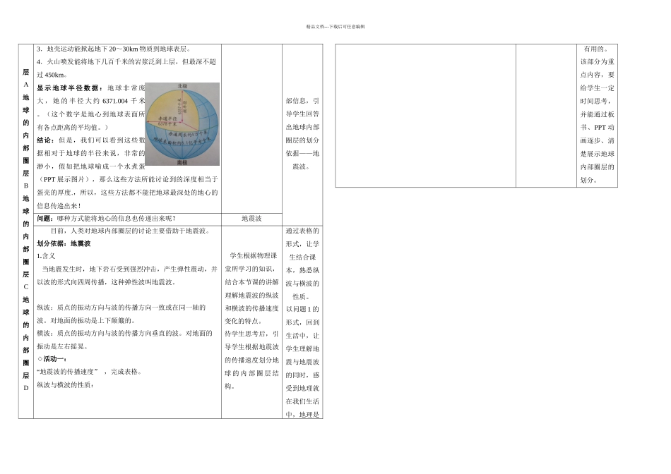 人教高中地理必修一地球的圈层结构设计_第2页