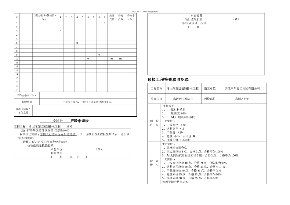 人行道路床水稳环保砖工序报验_第3页