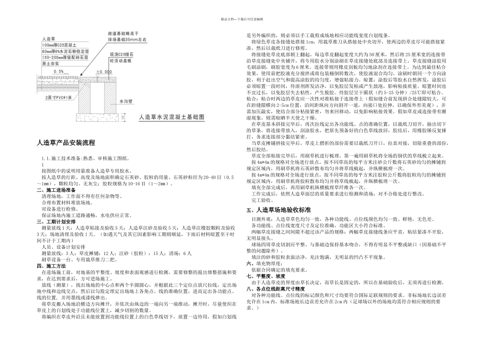 人造草水泥混凝土基础_第1页