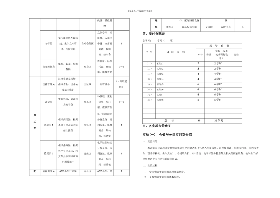 仓储与自动分拣实训指导书_第2页