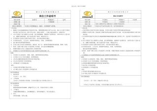 仓库岗位说明书