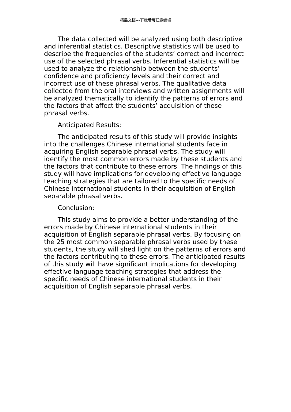 以英语为母语留学生离合词习得偏误分析——以留学生常用的25个离合词为例的开题报告_第2页