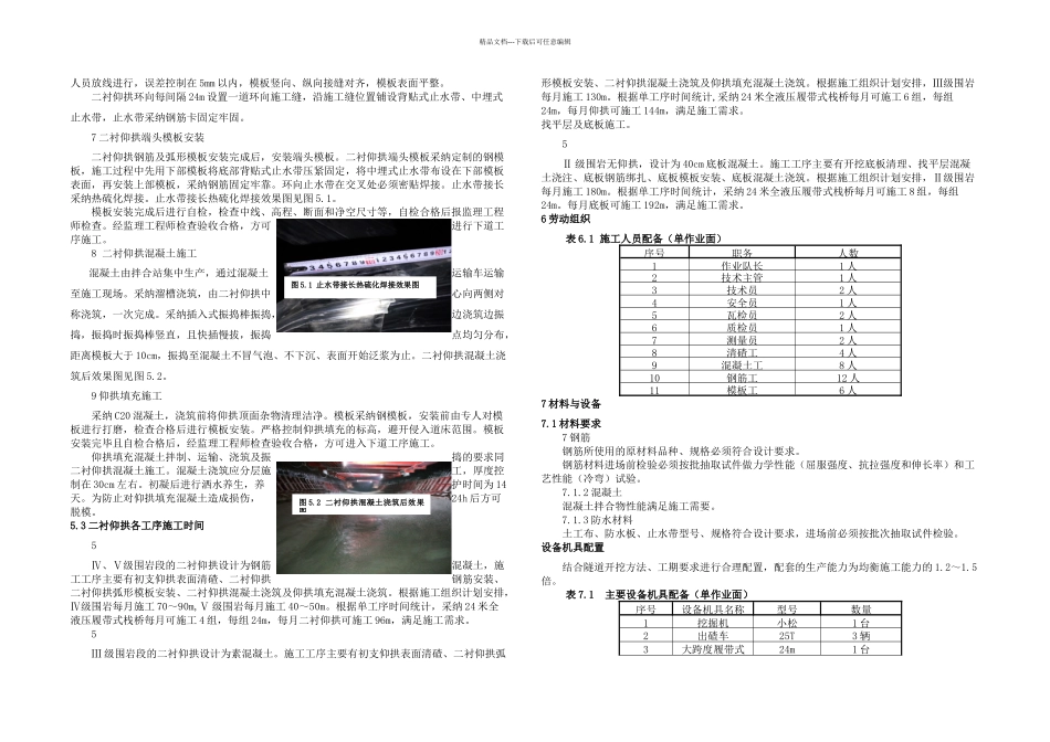 仰拱弧形模板长节段施工工艺工法_第2页
