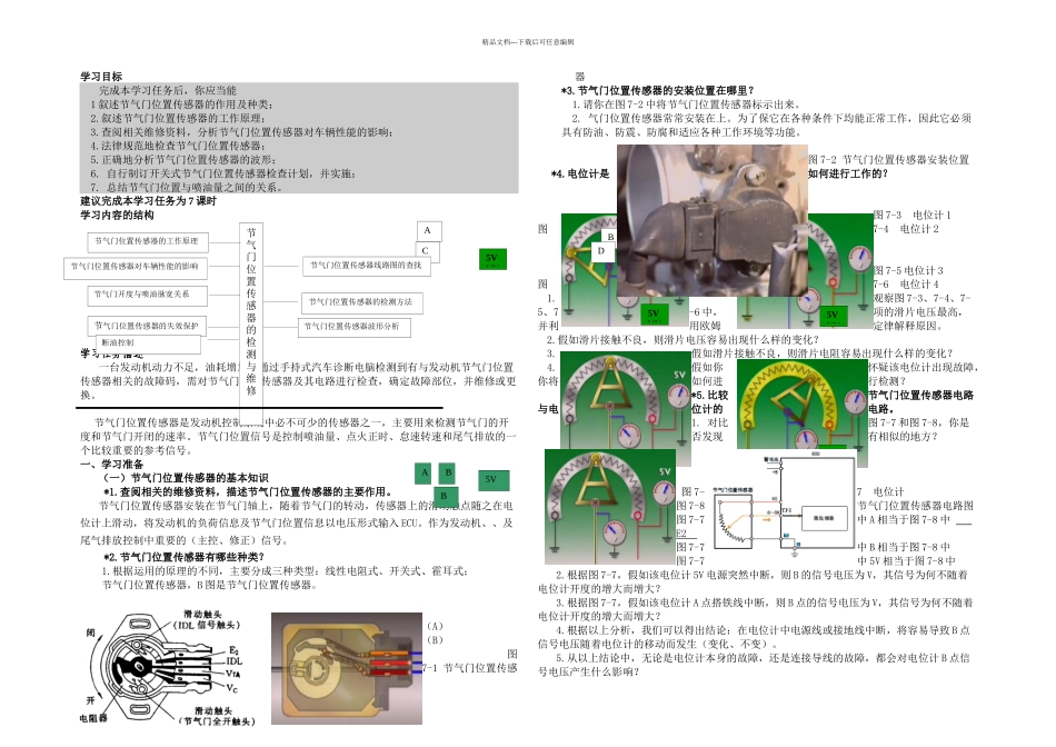 任务节气们位置传感器检查与维护修改解读_第1页