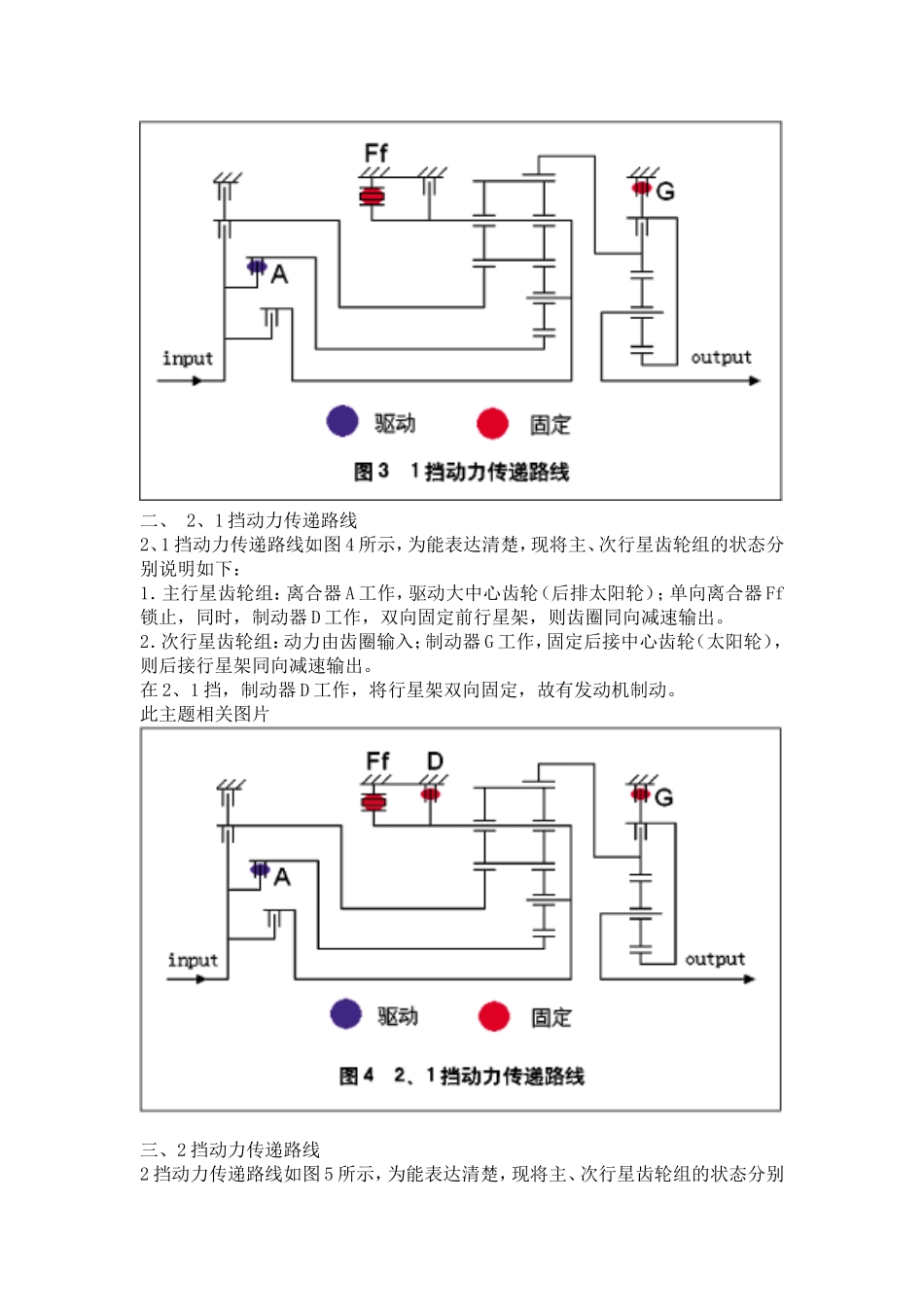01V自动变速器工作原理及传递路线_第3页