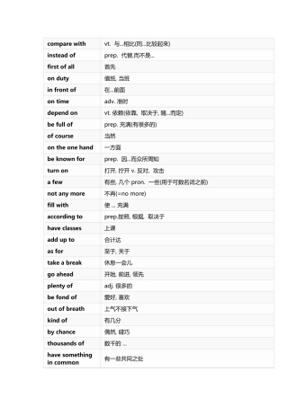 一张表记完小学英语必考338条核心短语