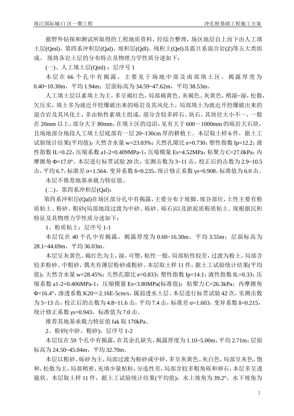 03、冲孔桩基础工程施工方案(打印)_第2页