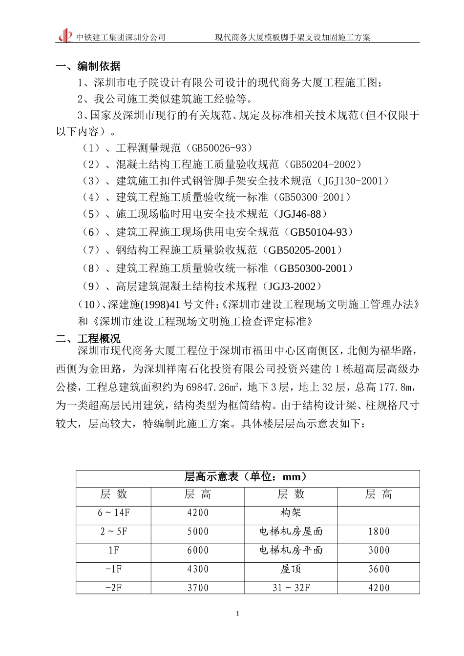 012-模板脚手架与支设施工方案_第1页