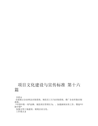 16-1项目文化建设与宣传标准