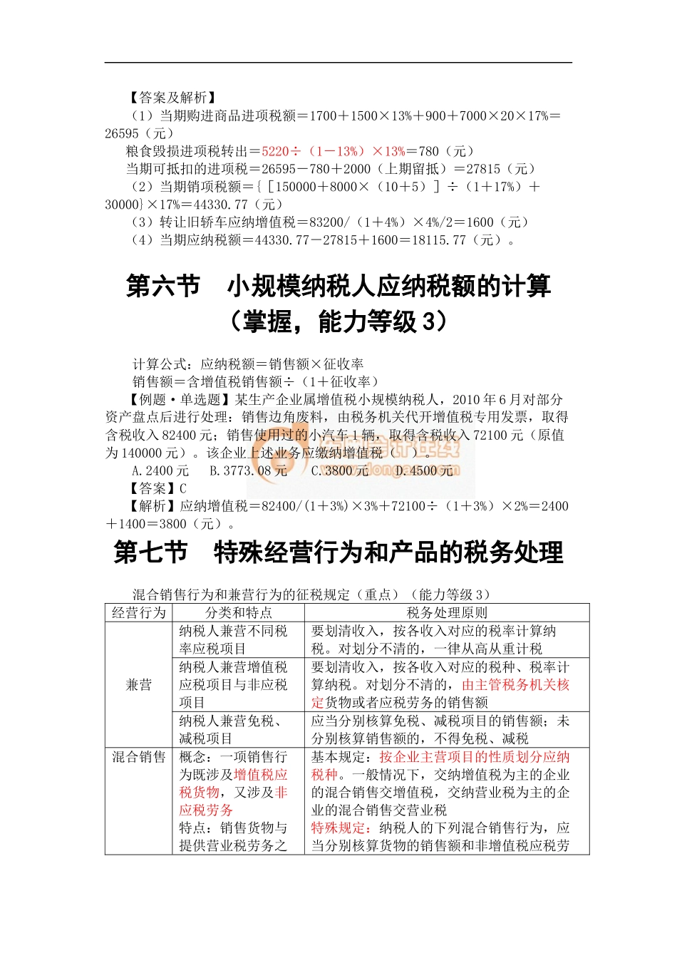 2011注会税法讲义--增值税法(6)_第3页