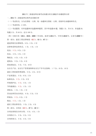 2012二建法规01讲义