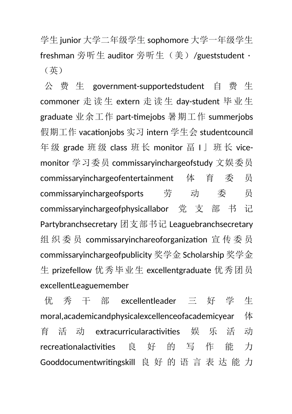 求职常用词汇(中英对照)_第3页