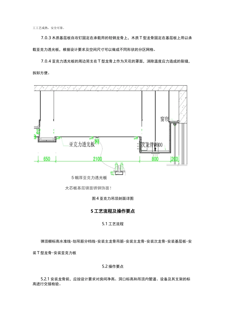 亚克力板透光天花吊顶施工工法[附图]_第3页