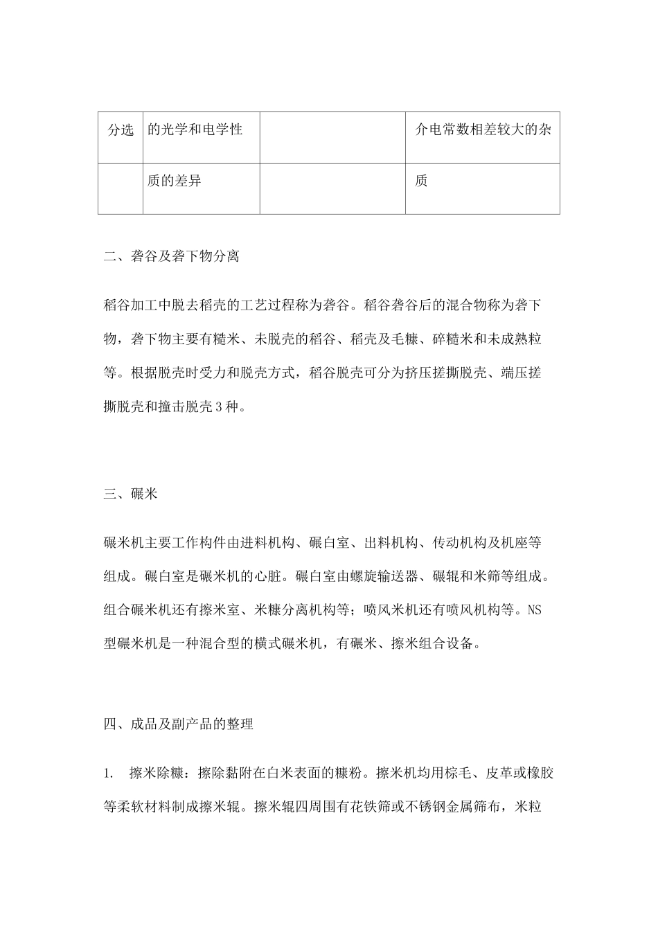 稻谷加工工艺过程简述_第3页