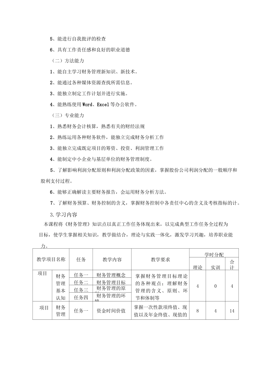 财务管理课程标准_第3页