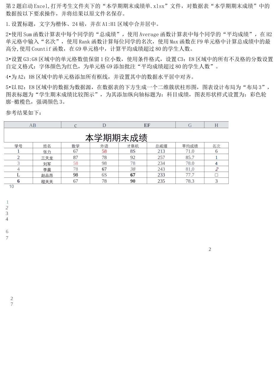 Excel操作题_第2页