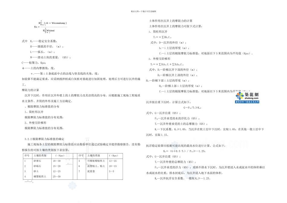 企业沉井施工技术标准secret_第2页