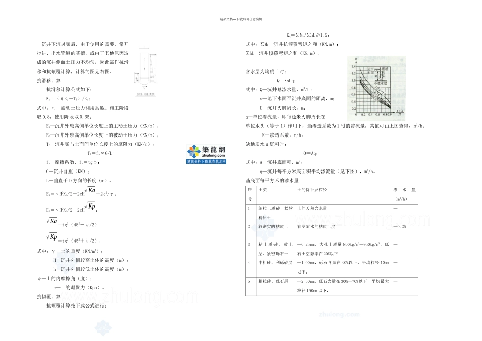 企业沉井施工技术标准secret_第3页