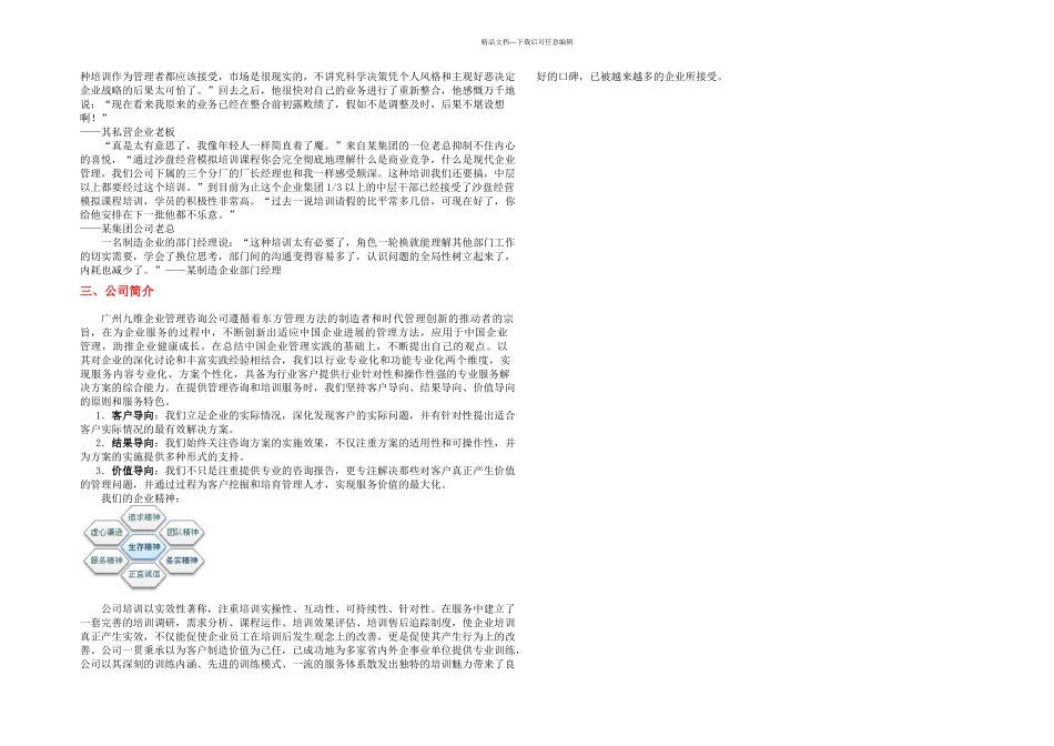 企业经营管理模拟沙盘培训方案_第2页