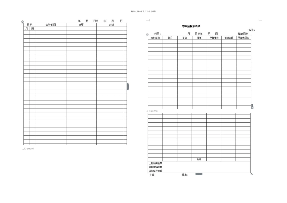 企业财务管理部整套表格大全_第3页