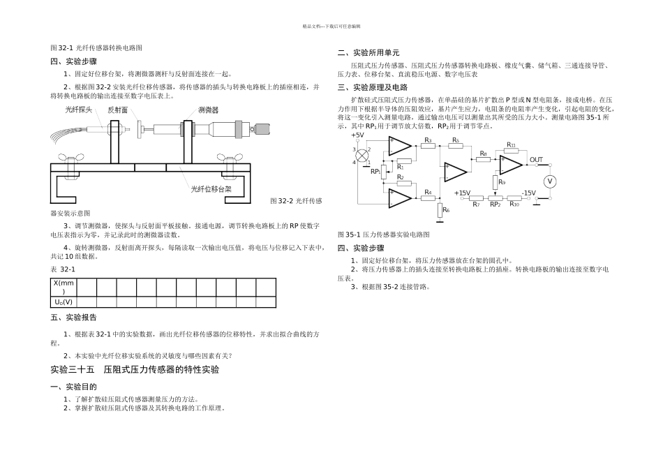 传感器试验台开课项目实验指导书_第2页