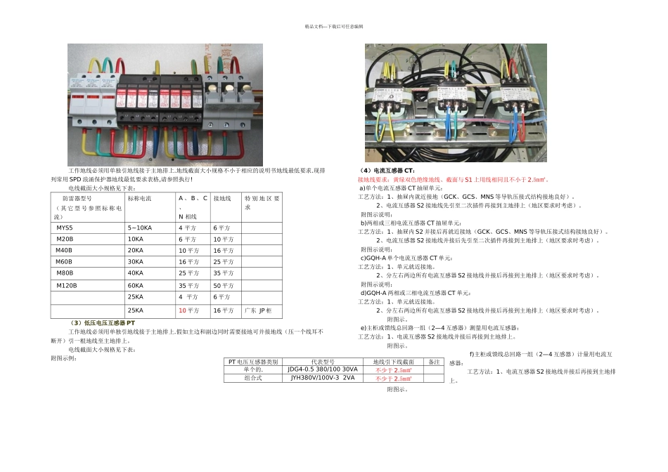 低压配电柜箱直流系统中压配电柜接地工艺要求培训资料_第2页