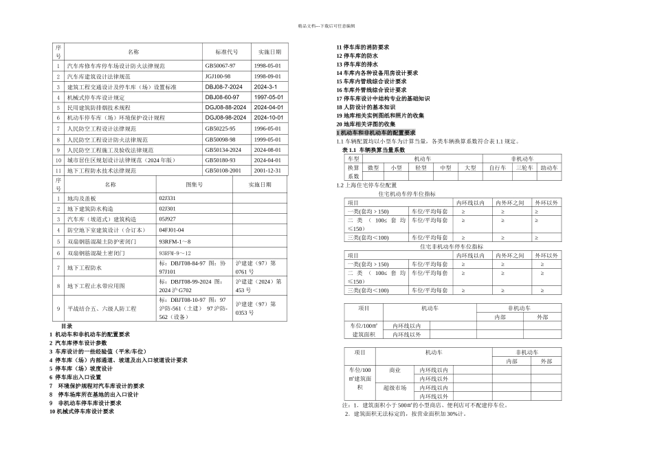 住宅地下停车库标准化专题研究及规范说明_第1页