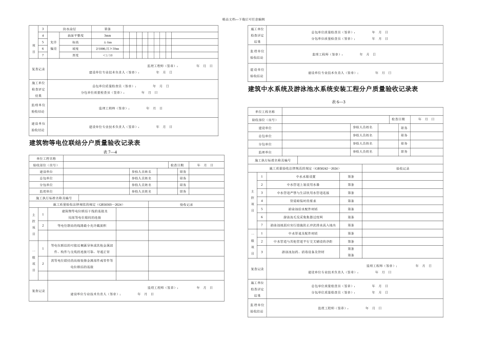 住宅工程质量分户验收表格_第2页