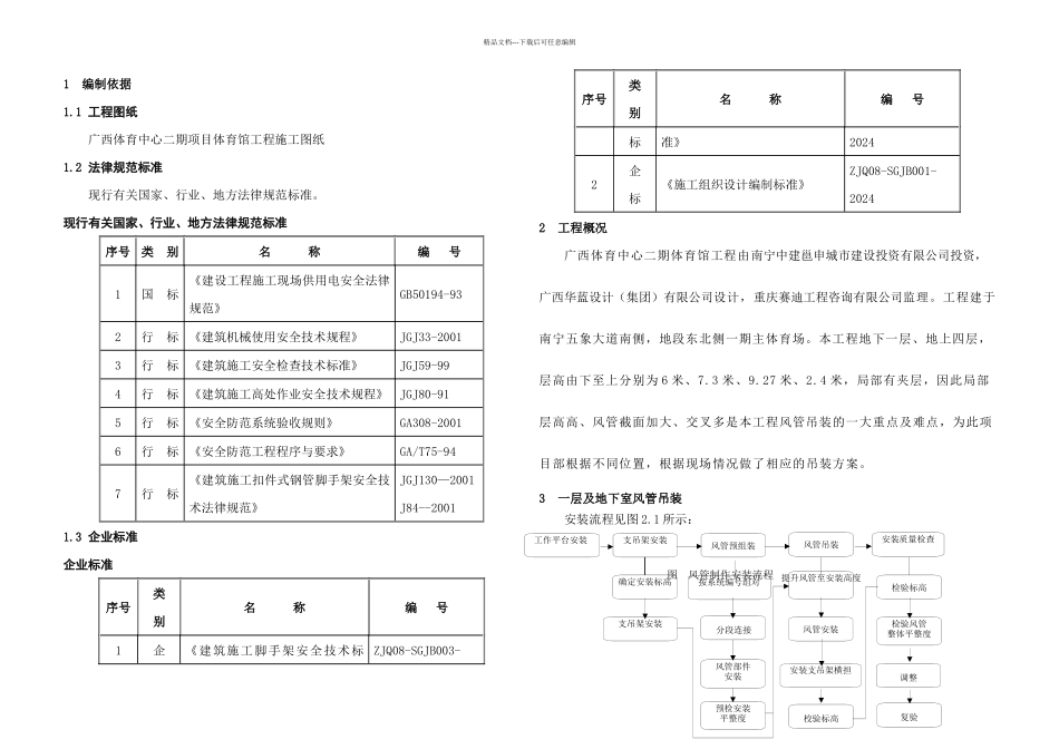 体育馆风管吊装方案_第2页