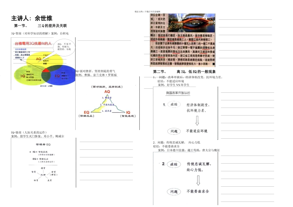 余世维管理者情商EQ讲义_第1页