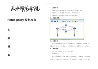 使用Routepolicy控制路由