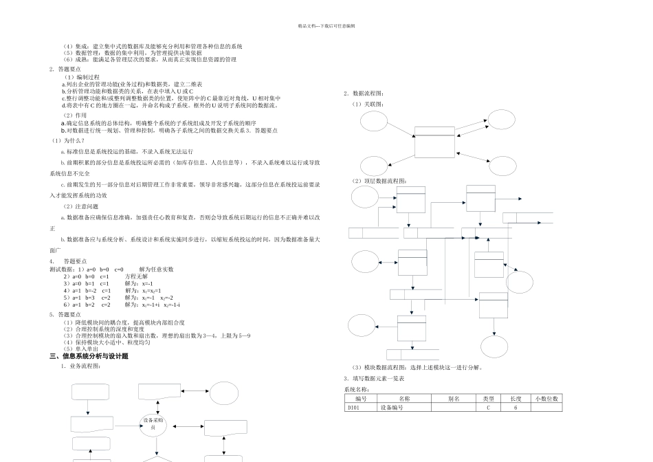 信息系统分析与设计复习题_第3页