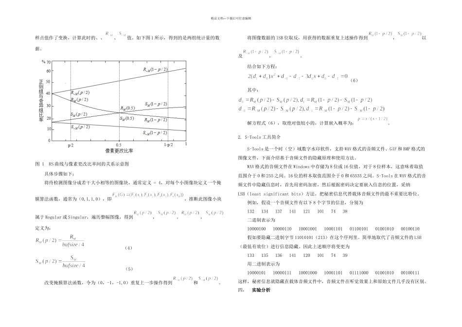 信息隐藏实验十一LSB信息隐藏的RS分析_第2页