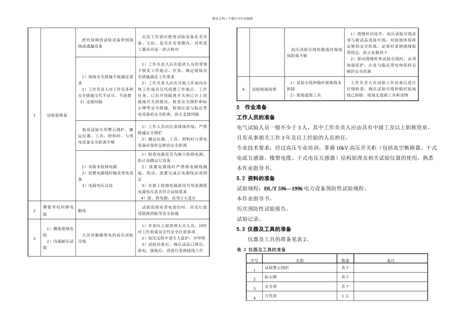 修订预防性试验作业指导书变电站kV分册_第3页