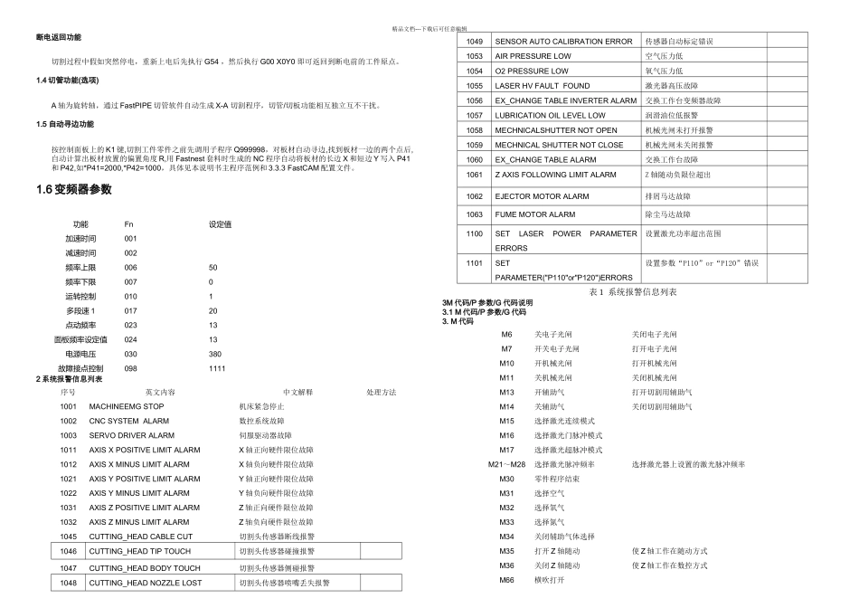 光切割机使用说明书电气部分_第3页