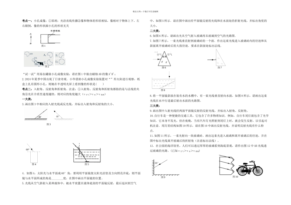 光现象作图专题_第1页