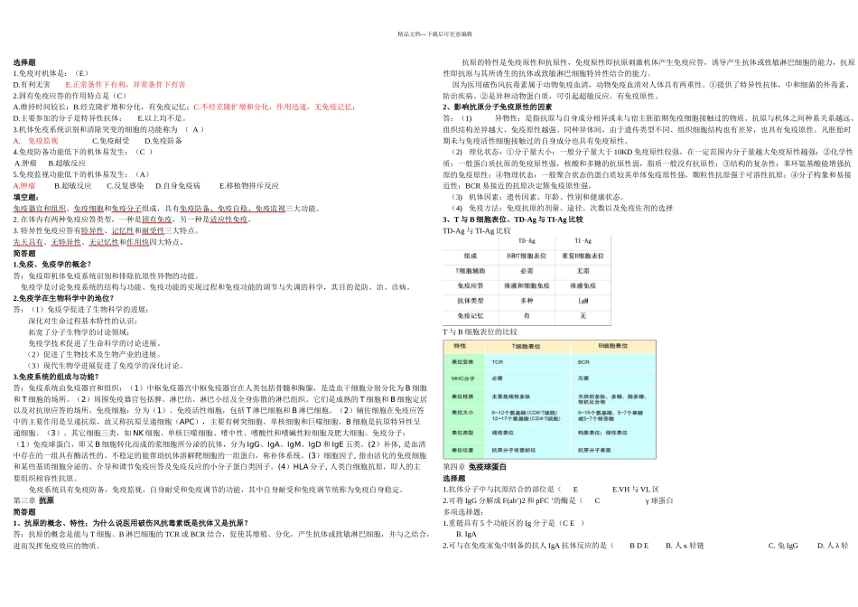 免疫学作业题答案_第1页