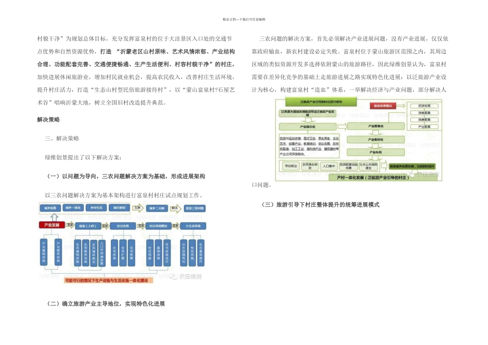 全国村庄规划示范案例富泉村村庄规划_第2页