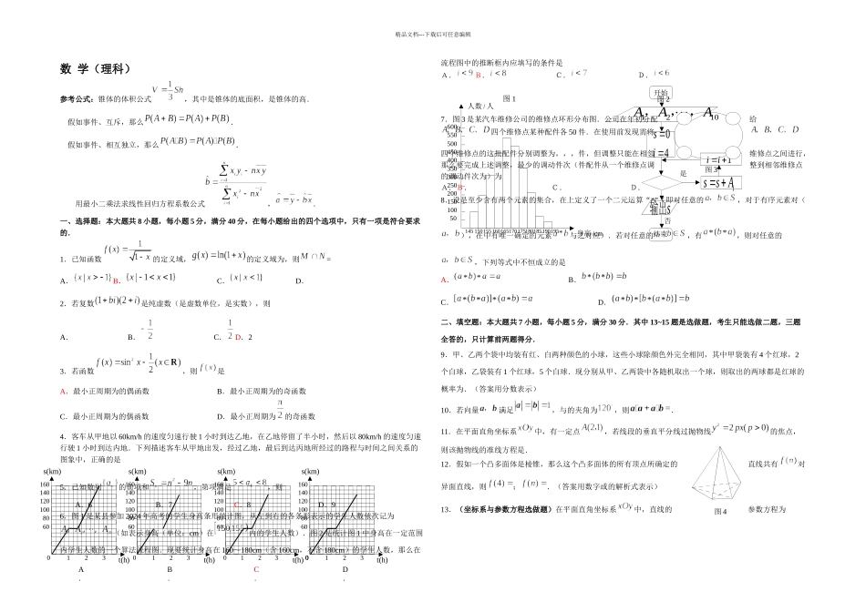 全国统一考试数学卷广东理含答案_第1页