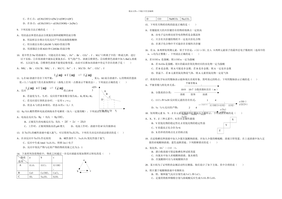 全国高中学生化学竞赛安徽赛区初赛试题_第2页