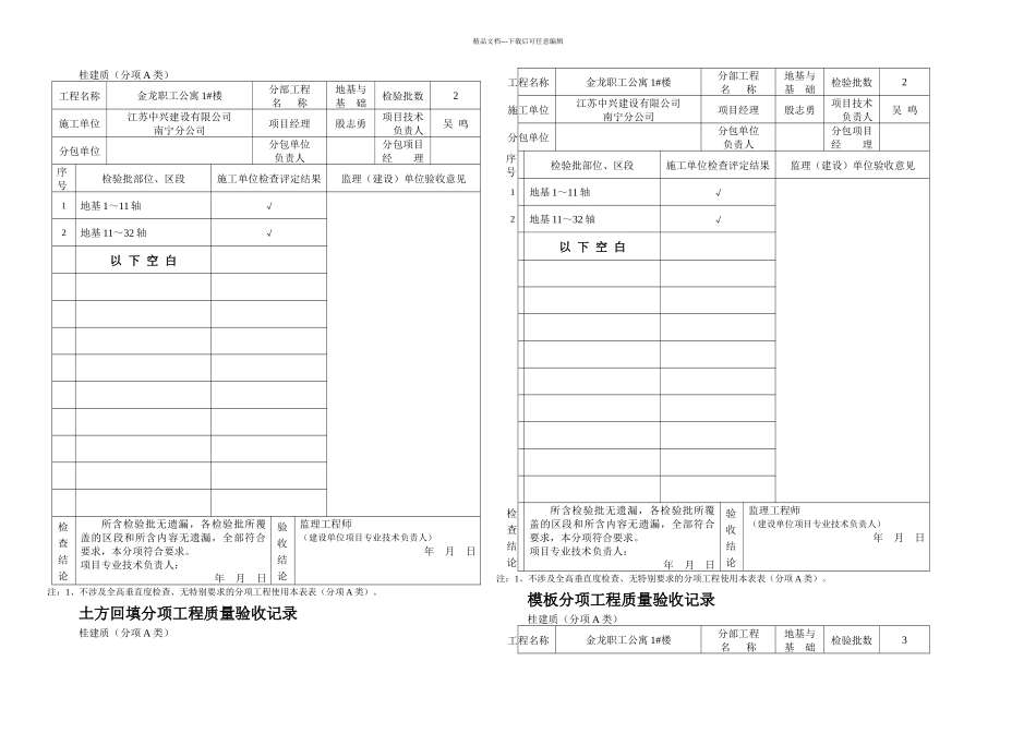 全套竣工资料表格填写及编制范例_第1页