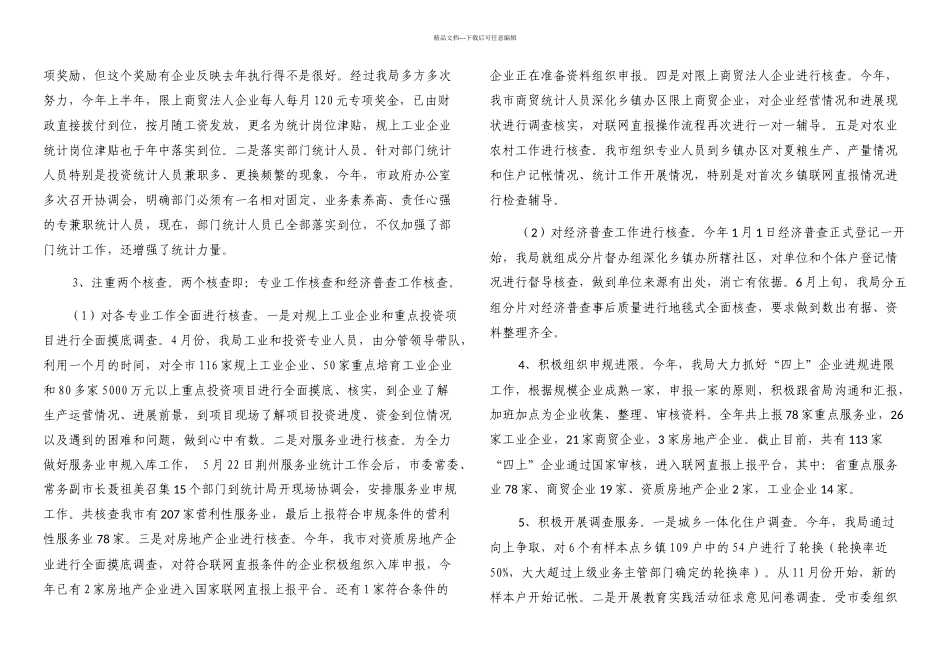 全省统计工作会议交流材料_第2页