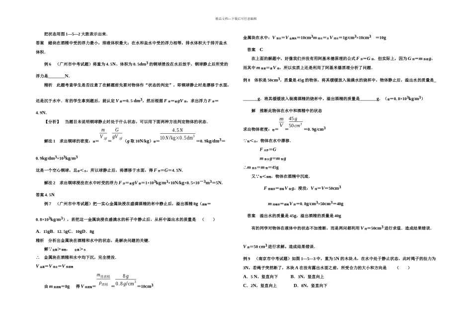 八年级物理浮力例题强烈推荐_第3页